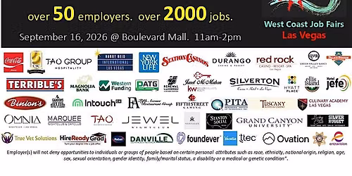 Las Vegas Job Fair- Over 50 Employers