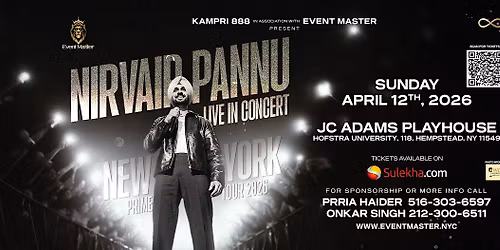 NIRVAIR PANNU \u2013 LIVE IN NEW YORK | PRIME TOUR 2026