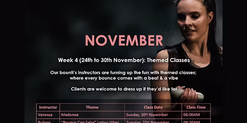 4 Weeks Of Fun : Week 4 - Themed Classes