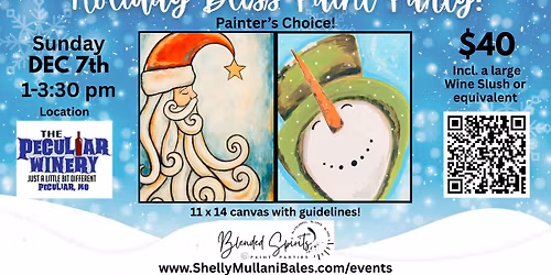 Holiday Bliss Paint Party @ The Peculiar Winery