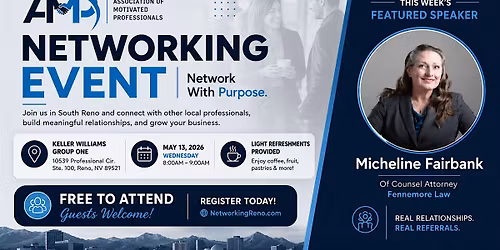 AMP Reno Networking Event + Featured Speaker Micheline Fairbank