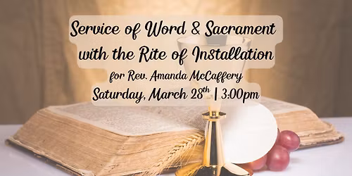 Installation of Pastor Amanda McCaffery