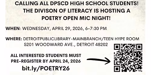 DPSCD Poetry Open Mic