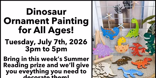 Dinosaur Ornament Painting for All Ages!