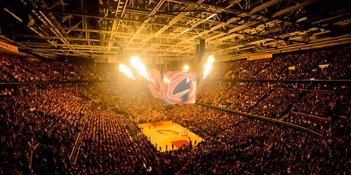 Parking Cleveland Cavaliers at Boston Celtics
