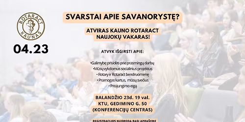 Atviras Kauno Rotaract naujok\u0173 vakaras!