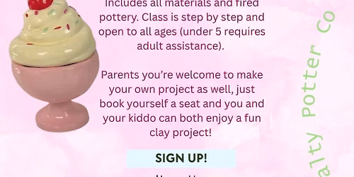 Kids Pottery- Ice Cream Sundae Bowls