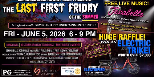First Friday at Seminole City Center \u2013 Summer Finale!