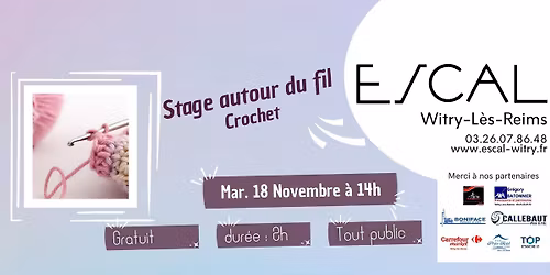 Stage autour du fil#3 : Crochet