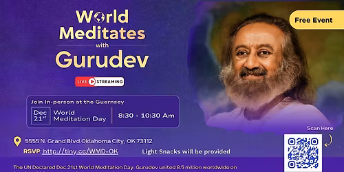 Join us in Oklahoma for World Meditation Day \u2014 Celebrating Peace