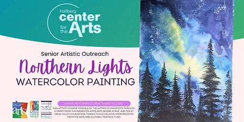 Watercolor Northern Lights - Free Senior Art Class