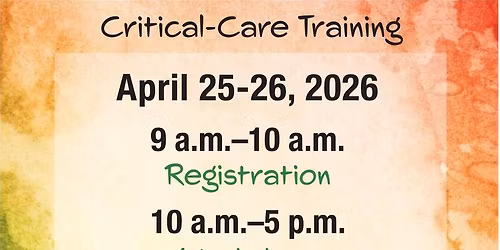 Wildlife Rehab 102: Critical Care Training