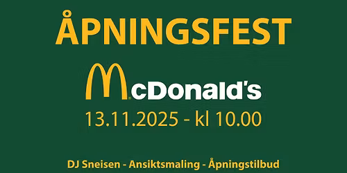 \u00c5pning av Mc Donalds