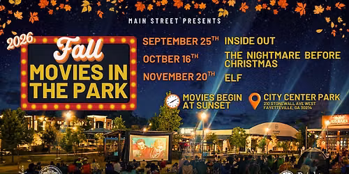 Movies in the Park- Fall Series