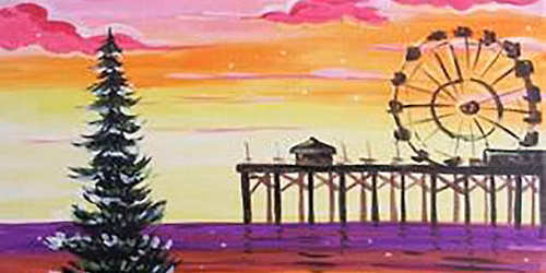 Paint Nite: Winter Sunset at the Pier