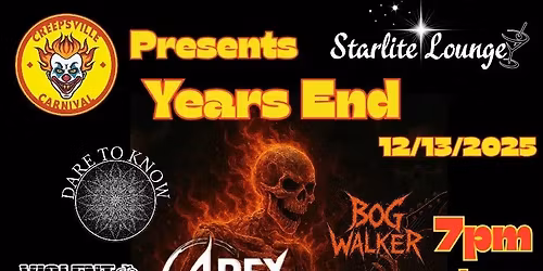 Years End: Featuring Apex Nemesis, Violent Revolution, Bog Walker, Dare to Know, Deadly Virtues