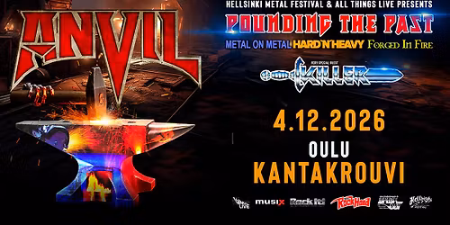 Anvil - 4.12.2026 Kantakrouvi, Oulu 