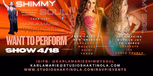 Shimmy Soul New Orleans w\/Zara and Amy Sigil 2026