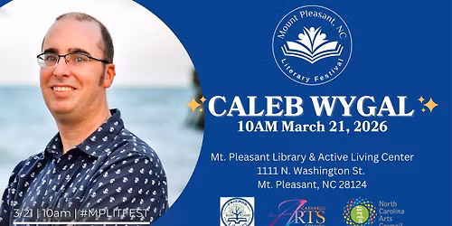 Caleb Wygal at the Mt. Pleasant Literary Festival 2026