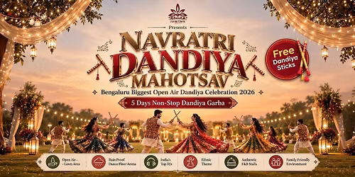 Biggest Open Air Dandiya Mahotsav 2026 @ Nirantara