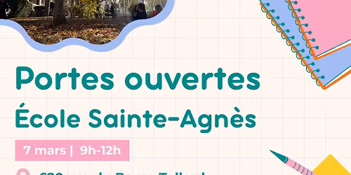 Portes Ouvertes \u00c9cole Sainte-Agn\u00e8s