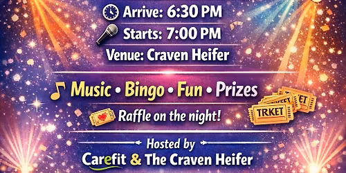 Charity Music Bingo in aid of Carefit 