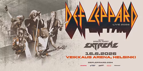 Def Leppard (UK), Veikkaus Arena, Helsinki 16.6.2026