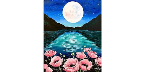 Poppies at Night - Paint and Sip in New Braunfels | Classpop!\u2122