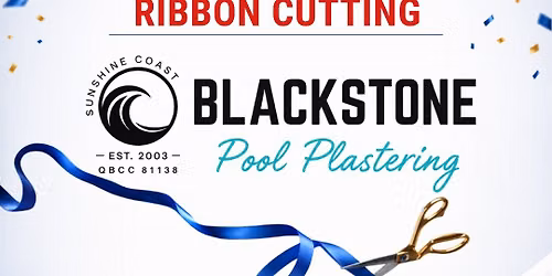 Chamber Ribbon Cutting for Blackstone Pool Plastering