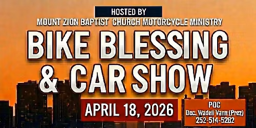Free event, bike, and car show blessing