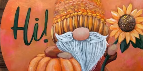 Fall Gnome wood Door Hanger 