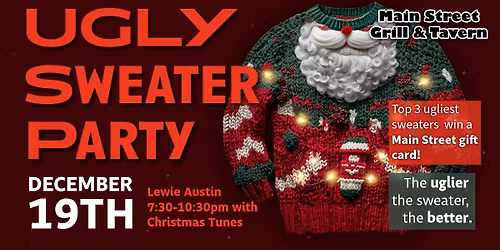 Ugly Sweater Party with Lewie Austin LIVE