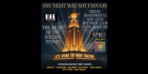 Let's Spend The Night Together  with Good Vibes Acoustik, Spare Parts and Special Guests
