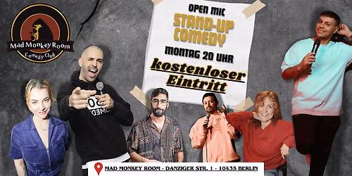 STAND UP COMEDY SHOW - MONTAG 20:00 IM MAD MONKEY ROOM