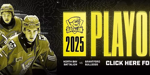 North Bay Battalion at Brantford Bulldogs at Brantford and District Civic Centre