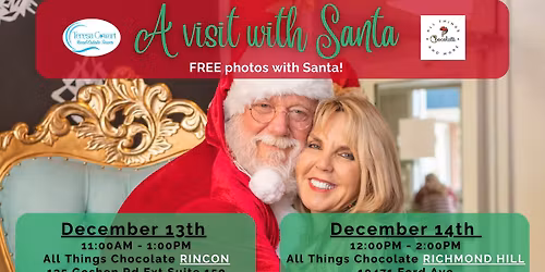 Visit With Santa | All Things Chocolate RICHMOND HILL