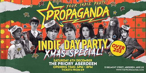 Propaganda Aberdeen - Indie Day Party for Over 25s - Christmas Special!