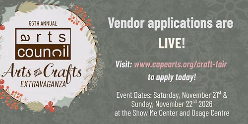 OSAGE CENTER: Arts and Crafts Extravaganza Hosted by the Arts Council of Southeast Missouri