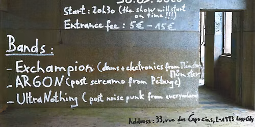 DIY SHOW w\/ EXCHAMPION+ARGON+ULTRANOTHING