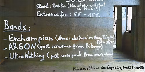 DIY SHOW w\/ EXCHAMPION+ARGON+ULTRANOTHING