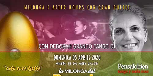 Domenica 05 aprile a Pasqua dalle 18:00! Pensalo con cena a buffet