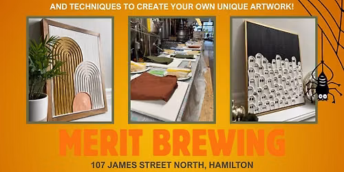 Let's Get Plastered - A Spooky Textured Art Workshop at Merit Brewing