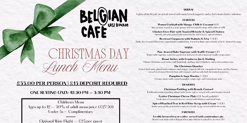 Christmas Day Lunch @ The Belgian Cafe