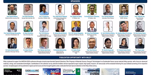  International Conference on  Advanced Materials for Clean Energy and Health Applications