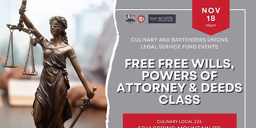 Free Wills, Powers of Attorney & Deeds Class