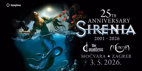 Symphonic metal velikani SIRENIA u Zagrebu! Gosti: Meteora, The Countess!