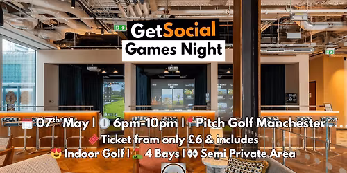 GetSocial Games Night | Meet New People & Make Friends (20s\u201340s) \u26f3\ufe0f