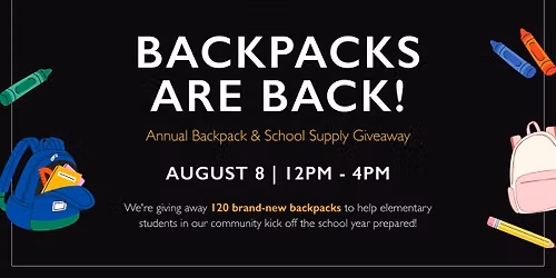 Annual Backpack & School Supply Giveaway