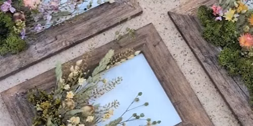 Mirror w\/ Dried Flowers
