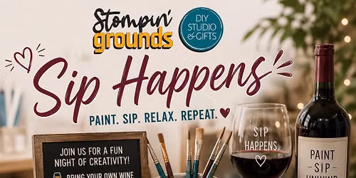 Paint and Sip at The Stompin\u2019 Grounds 8-13-26 6:00-8:00